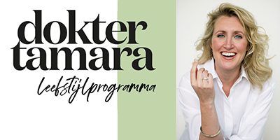 De UMC aanvullende zorgpakketten vergoeden het leefstijlprogramma van huisarts Tamara de Weijer. Op de afbeelding Tamara de Weijer met de tekst dokter Tamara leefstijlprogramma.